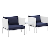 3-Piece  Sunbrella® Outdoor Patio Aluminum Seating Set