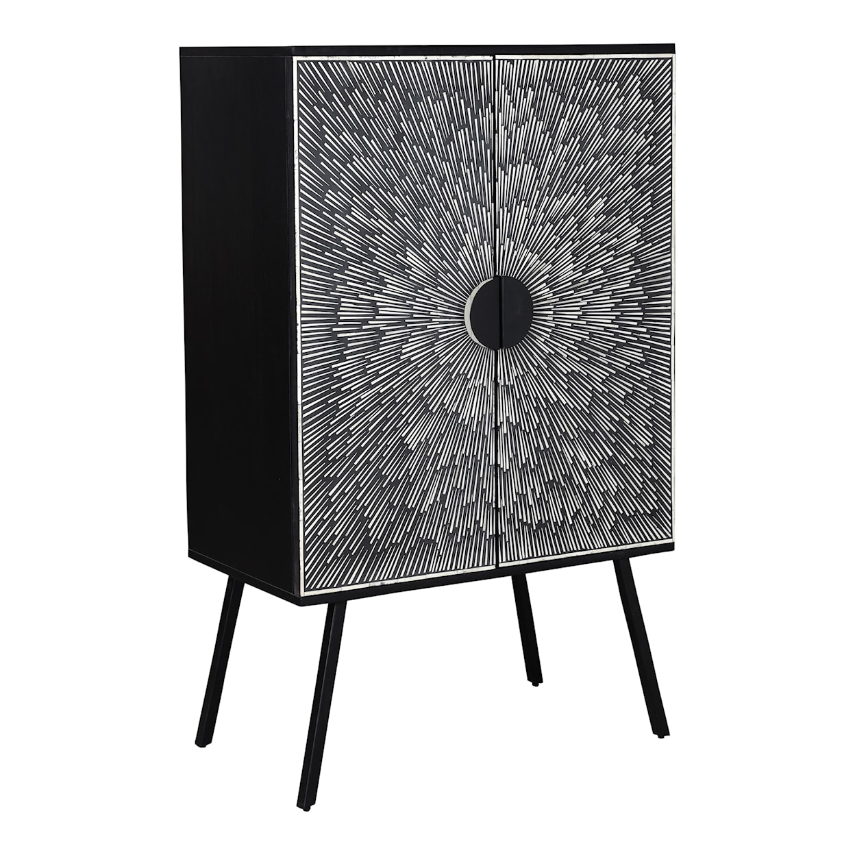 Moe's Home Collection Sunburst Sunburst Wine Cabinet