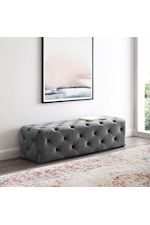 Modway Amour Amour Tufted Button Large Round Performance Velvet Ottoman