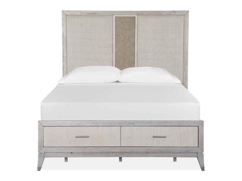 Magnussen Home Lenox Bedroom Contemporary Queen Storage Bed with