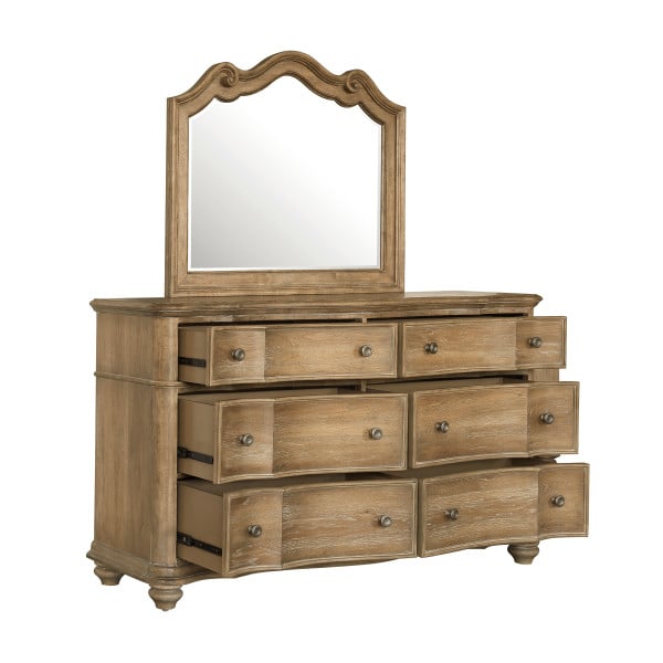 Dresser and Mirror Set