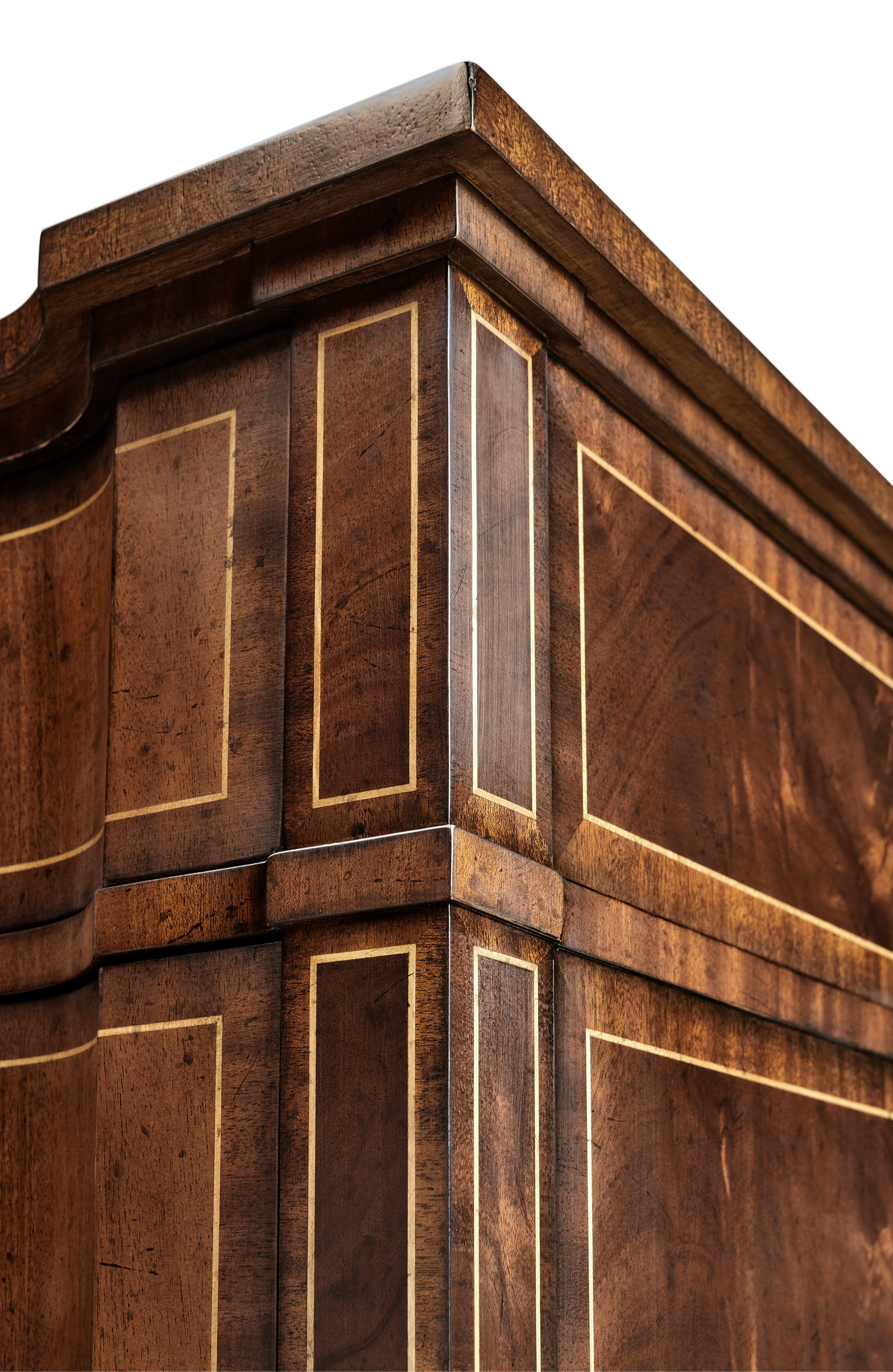 Jonathan Charles JC Traditional Regency Mahogany Reverse Breakfront Chest