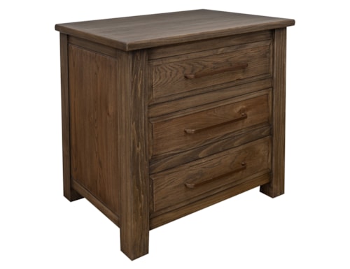 Transitional 3-Drawer Nightstand with Microfiber Lined Top Drawer