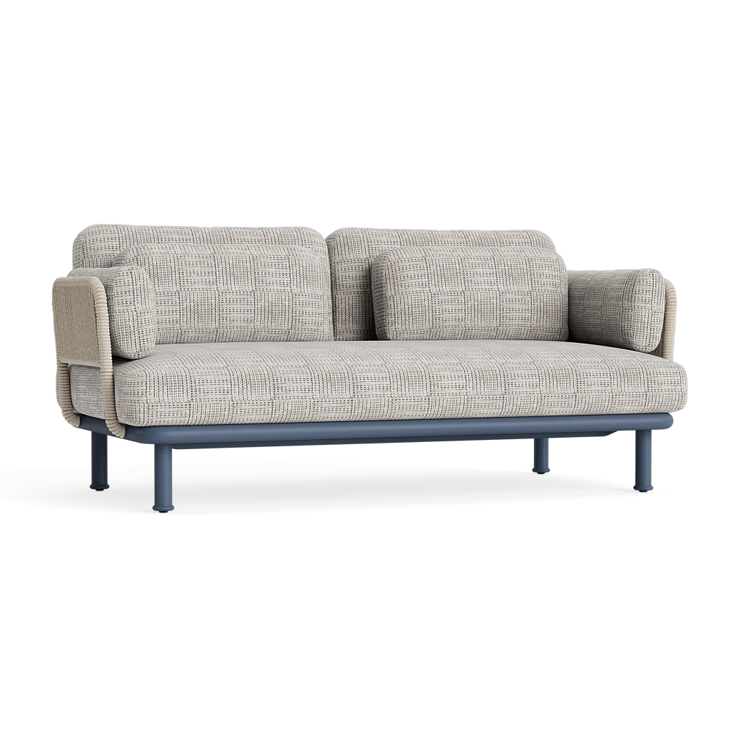 Cushioned Rope-Panel Loveseat