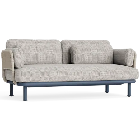 Cushioned Rope-Panel Loveseat