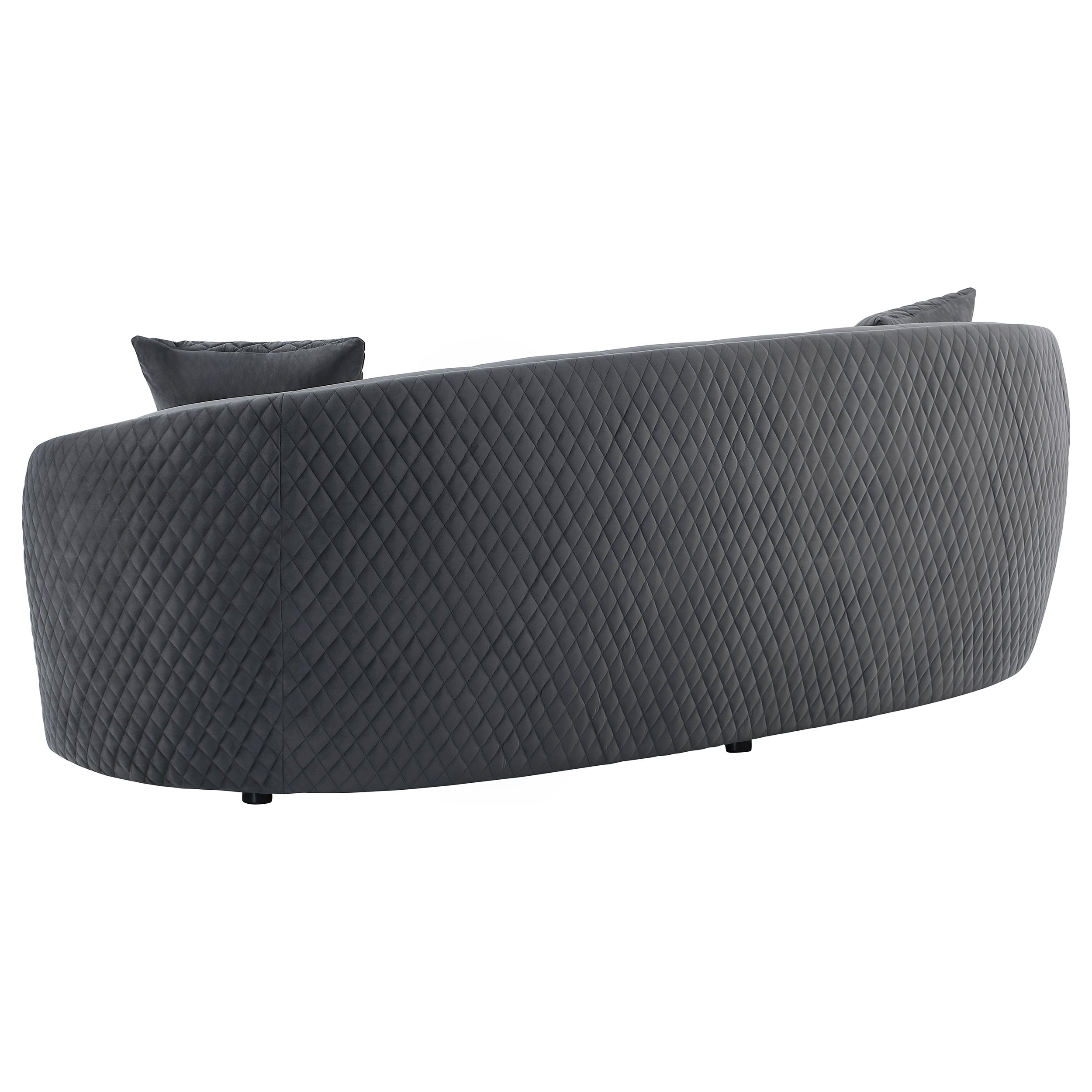 BROOKS GREY AND GOLD CURVED, | SOFA AND LOVE