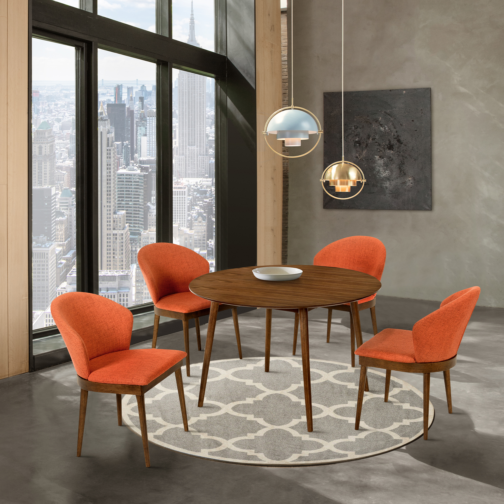 Armen Living Arcadia/Juno 5-Piece Dining Set