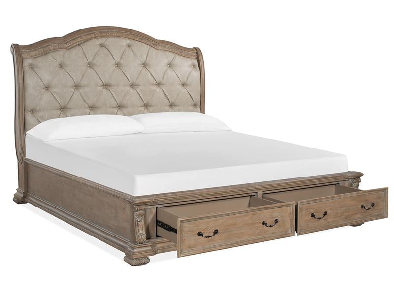 Sharon Marisol California King Upholstered Sleigh Bed