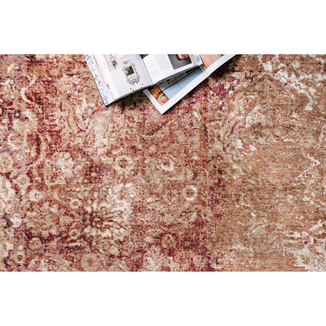 Loloi Rugs Anastasia 1'6" x 1'6"  Copper / Ivory Rug