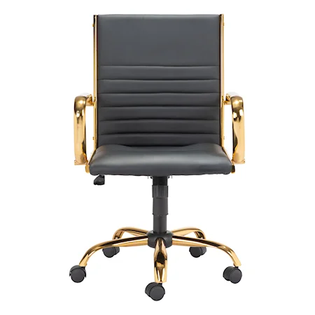 Profile Office Chair Black & Gold