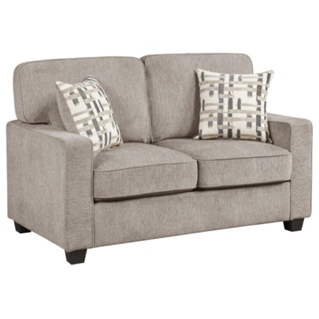 Loveseat w/Decorative Toss Pillows