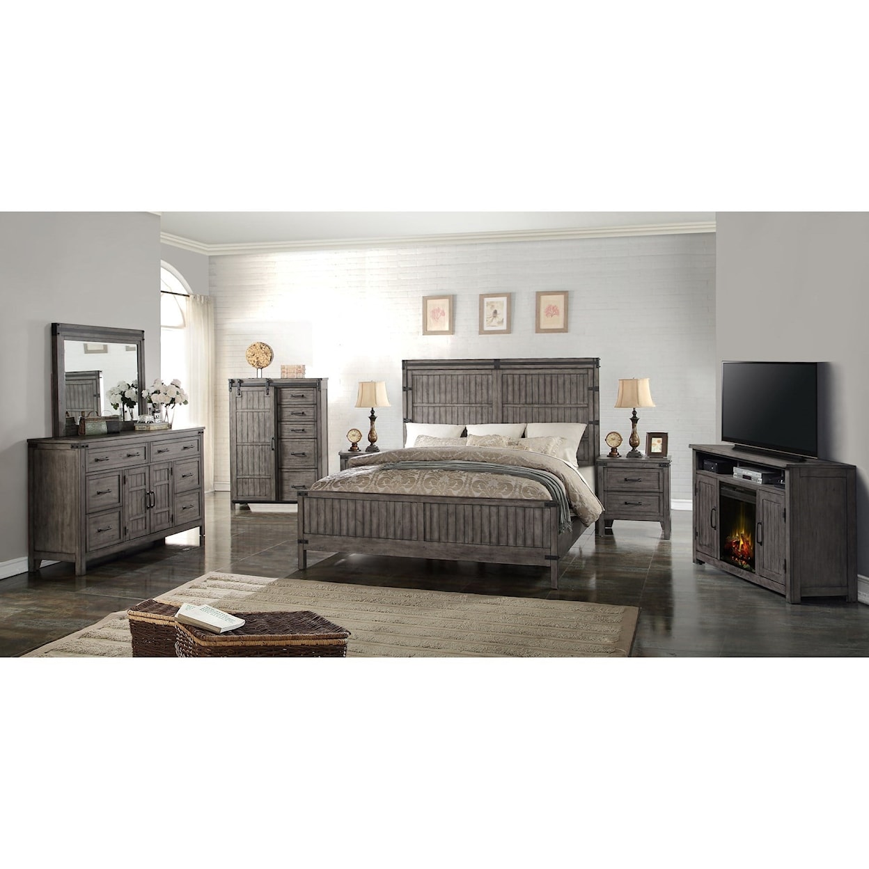 Legends Furniture Storehouse Collection King Slatted Panel Bed