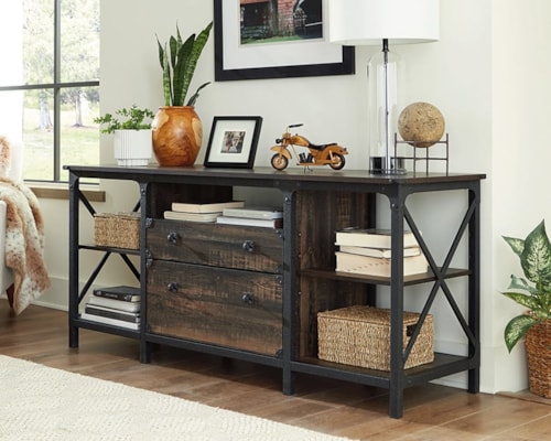 Industrial Storage Credenza with File Drawer