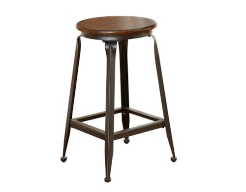 Contemporary Counter Stool with Square Frame Footrest