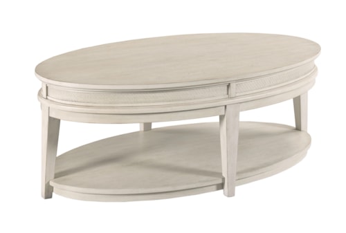 Transitional Oval Coffee Table