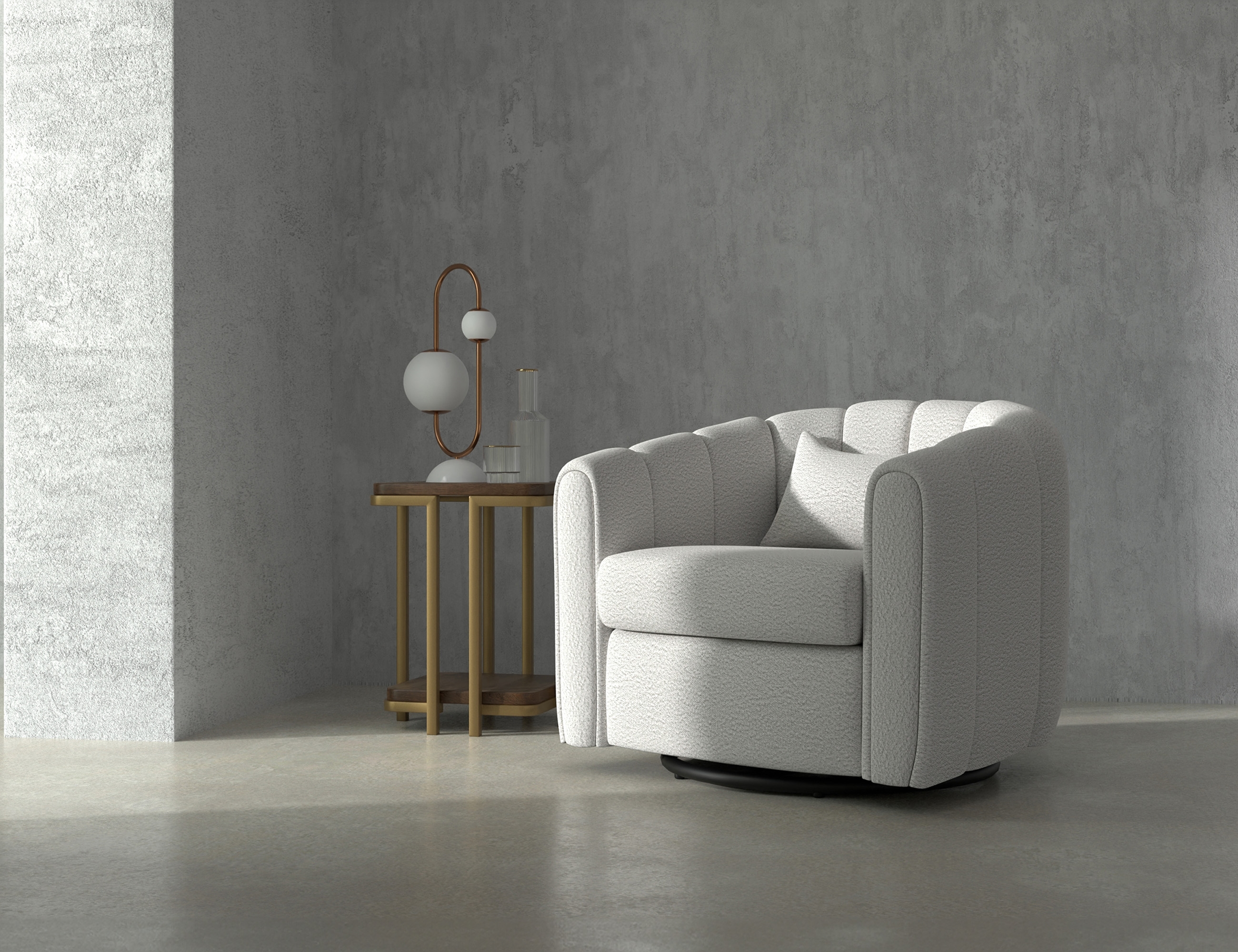 Uprooted Viera Swivel Glider Armchair