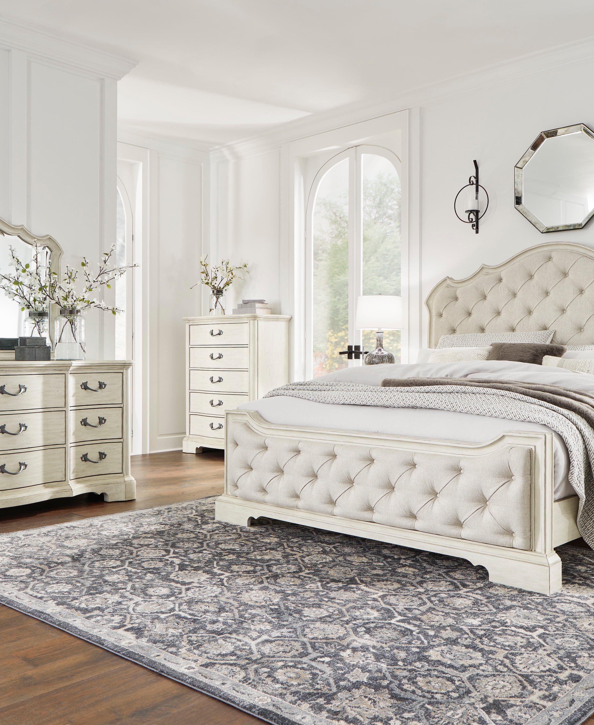 Ashley furniture cream store bedroom set