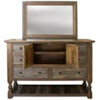 IFD International Furniture Direct Stone Brown Dresser and Mirror