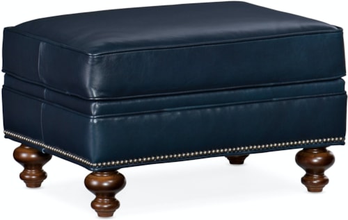 Transitional Chair Ottoman with Turned Legs