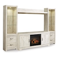 4-Piece Entertainment Center With Electric Fireplace