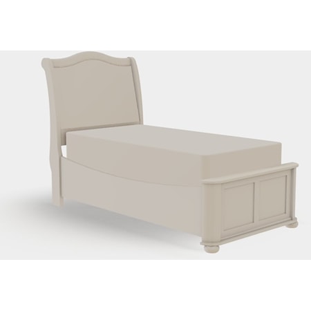 Twin XL Upholstered Bed Low Footboard