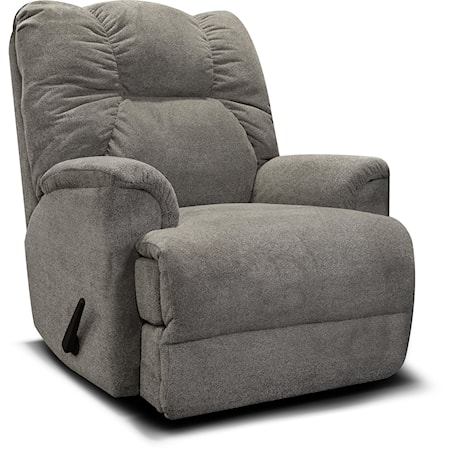 Casual Swivel Gliding Recliner with Pillow Arms