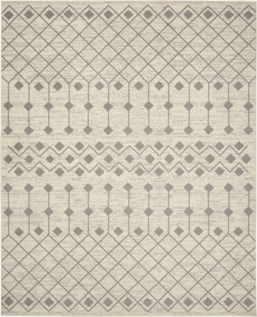 7'10" x 9'10" Ivory/Grey Rectangle Rug