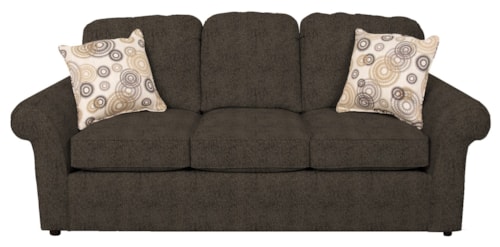 Casual Sofa with Flared Rolled Arms