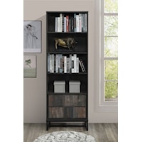 69" H RUSTIC GREY BOOK SHELVES |