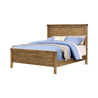 Rustic Panel Cal. King Bed - Medium Brown