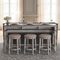 4-Piece Farmhouse Console Dining Set