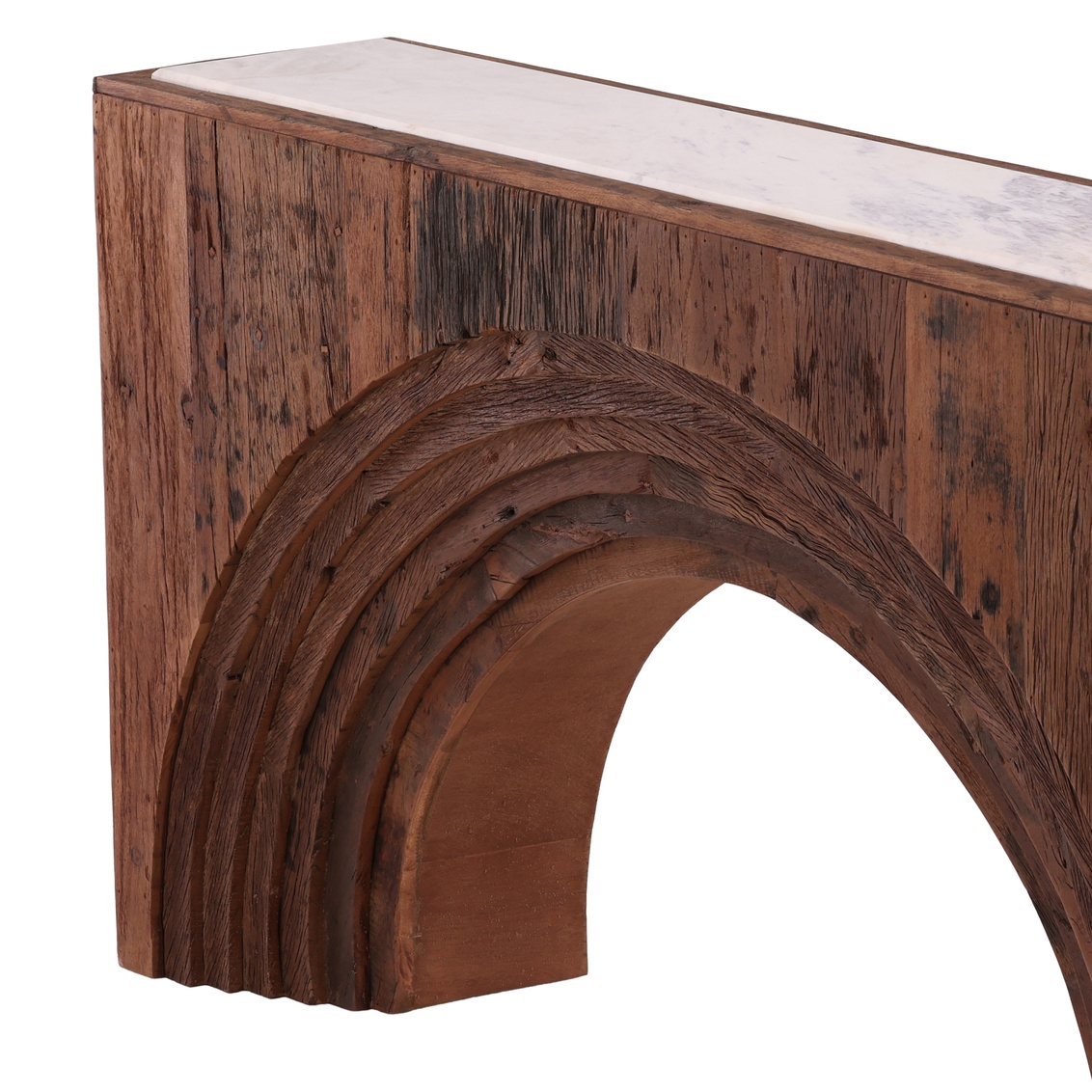 Furniture Classics Cole Arched Opening Console Table with Marble Top