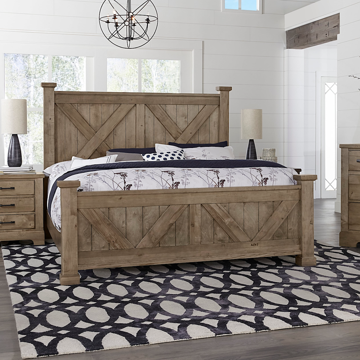 Artisan & Post Cool Rustic California King Barndoor Panel Bed