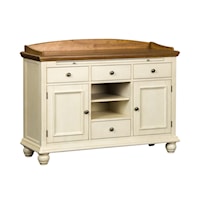 Farmhouse 4-Drawer Sideboard with Felt-Lined Drawers