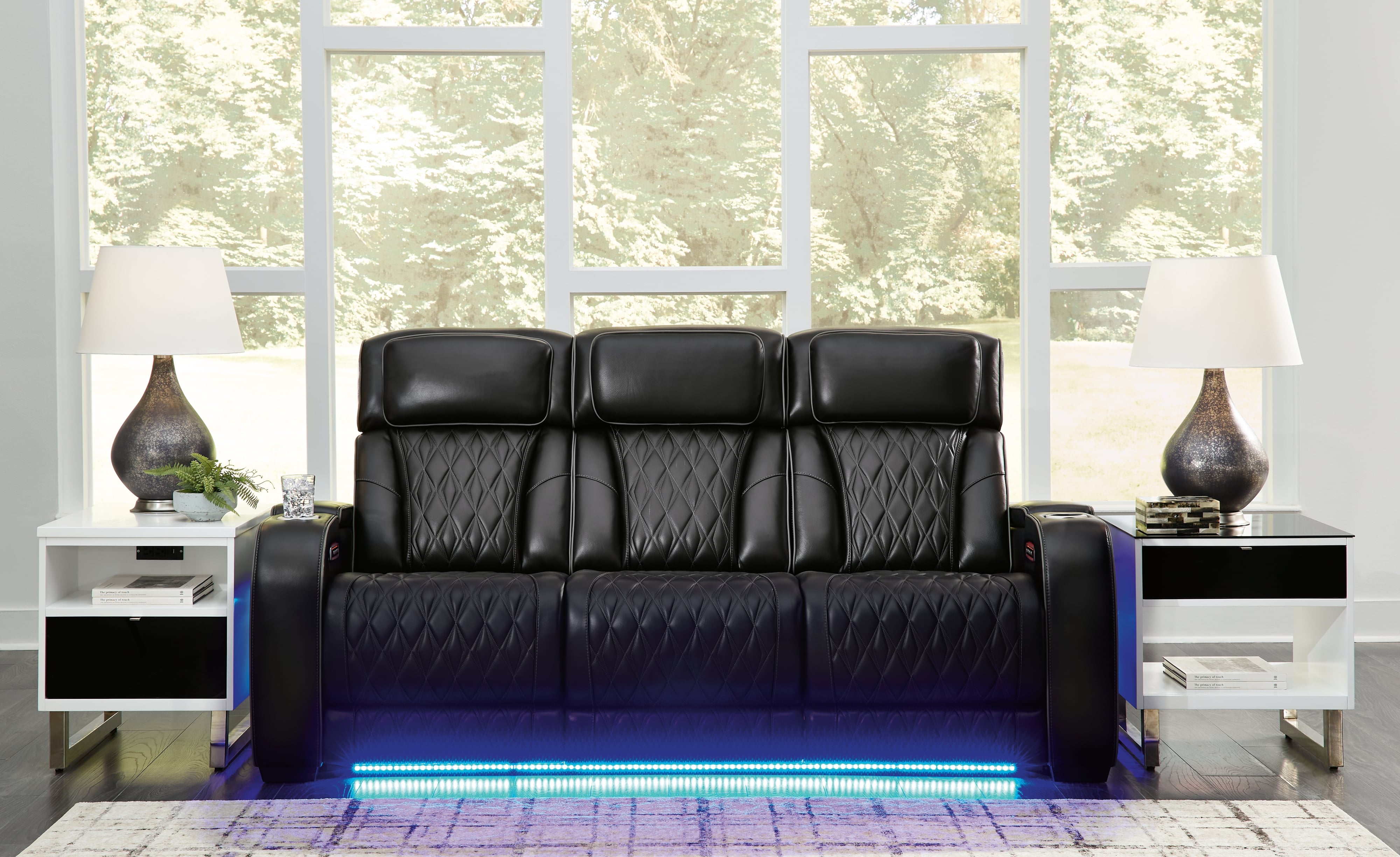 Signature Design by Ashley Boyington Pwr Rec Sofa With Adj Headrest