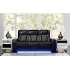 Signature Design by Ashley Boyington Power Reclining Sofa with Adj Headrest