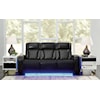 Signature Design Boyington Power Reclining Sofa with Adj Headrest