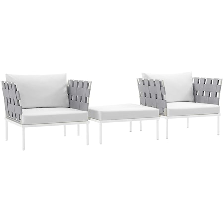 Outdoor 3 Piece Sectional Sofa Set