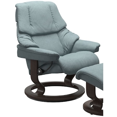 Small Reclining Chair with Classic Base