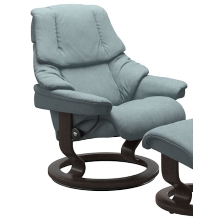 Small Reclining Chair with Classic Base