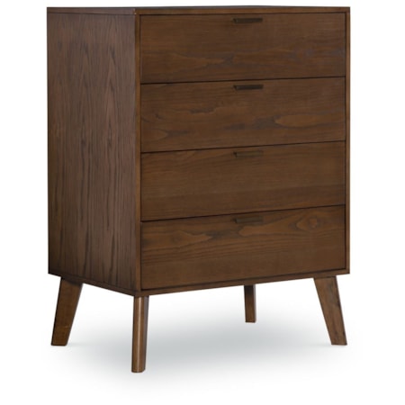 Walnut 4-Drawer Chest
