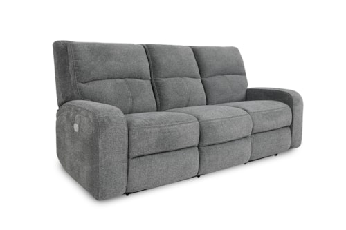 Casual Power Reclining Sofa with Power Headrests