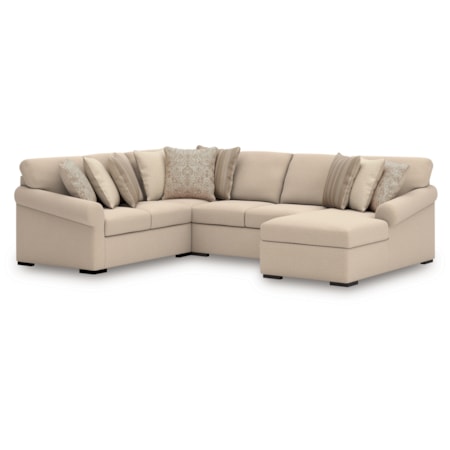 4-Piece Sectional With Chaise