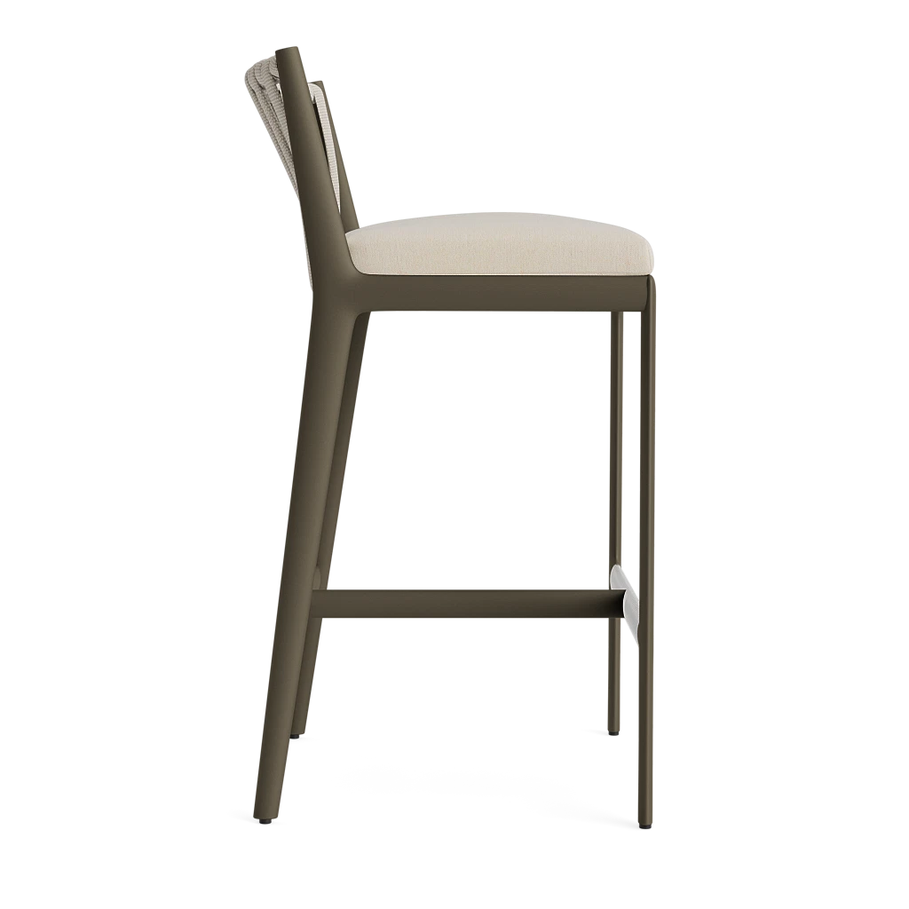 Brown Jordan H Low-Back Rope Barstool