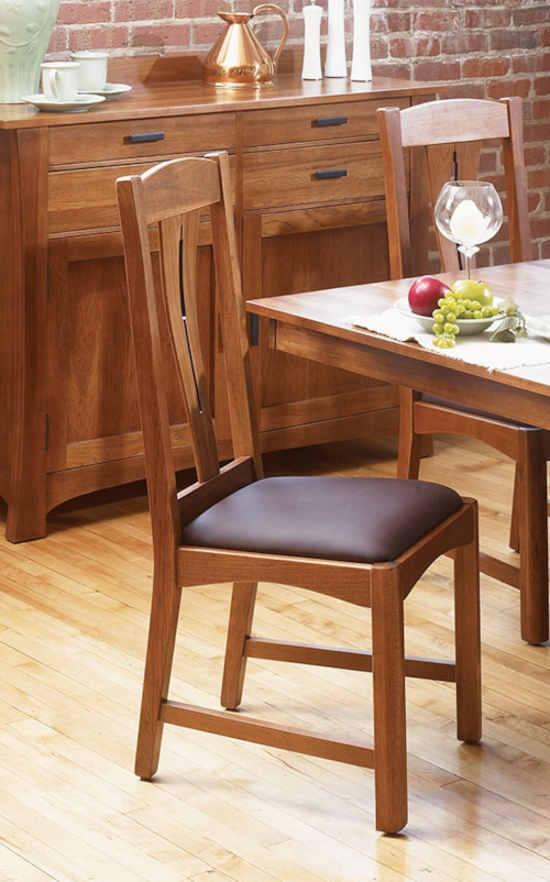 Slat Back Comfort Side Dining Chair