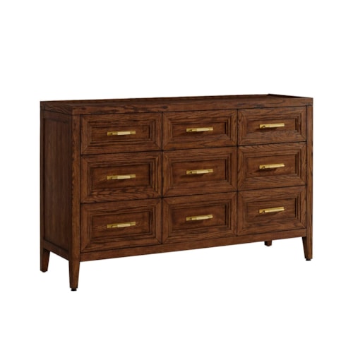 Transitional 9-Drawer Dresser