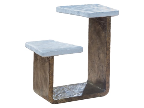 Contemporary Spot Table with Marble Top