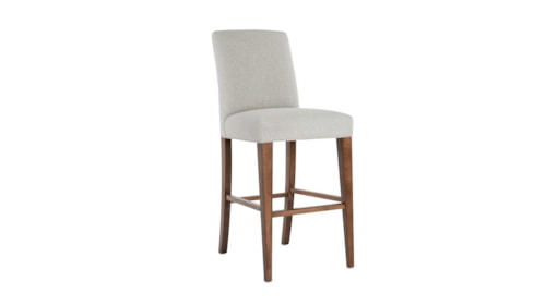 Contemporary Upholstered Bar Stool with Full Back