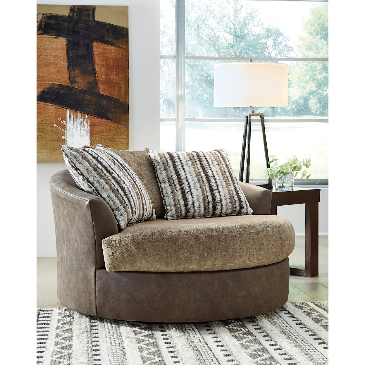Ashley Furniture Signature Design Alesbury Oversized Swivel Accent Chair