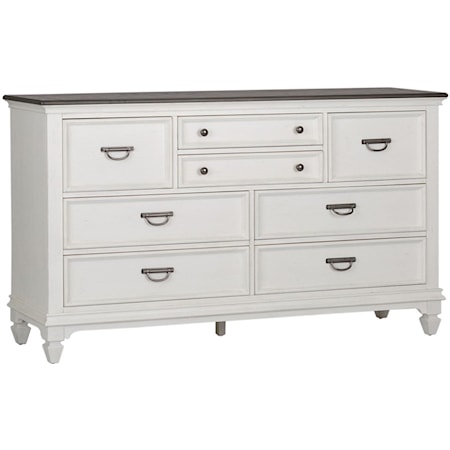 Cottage 8-Drawer Dresser with Felt-Lined Top Drawers